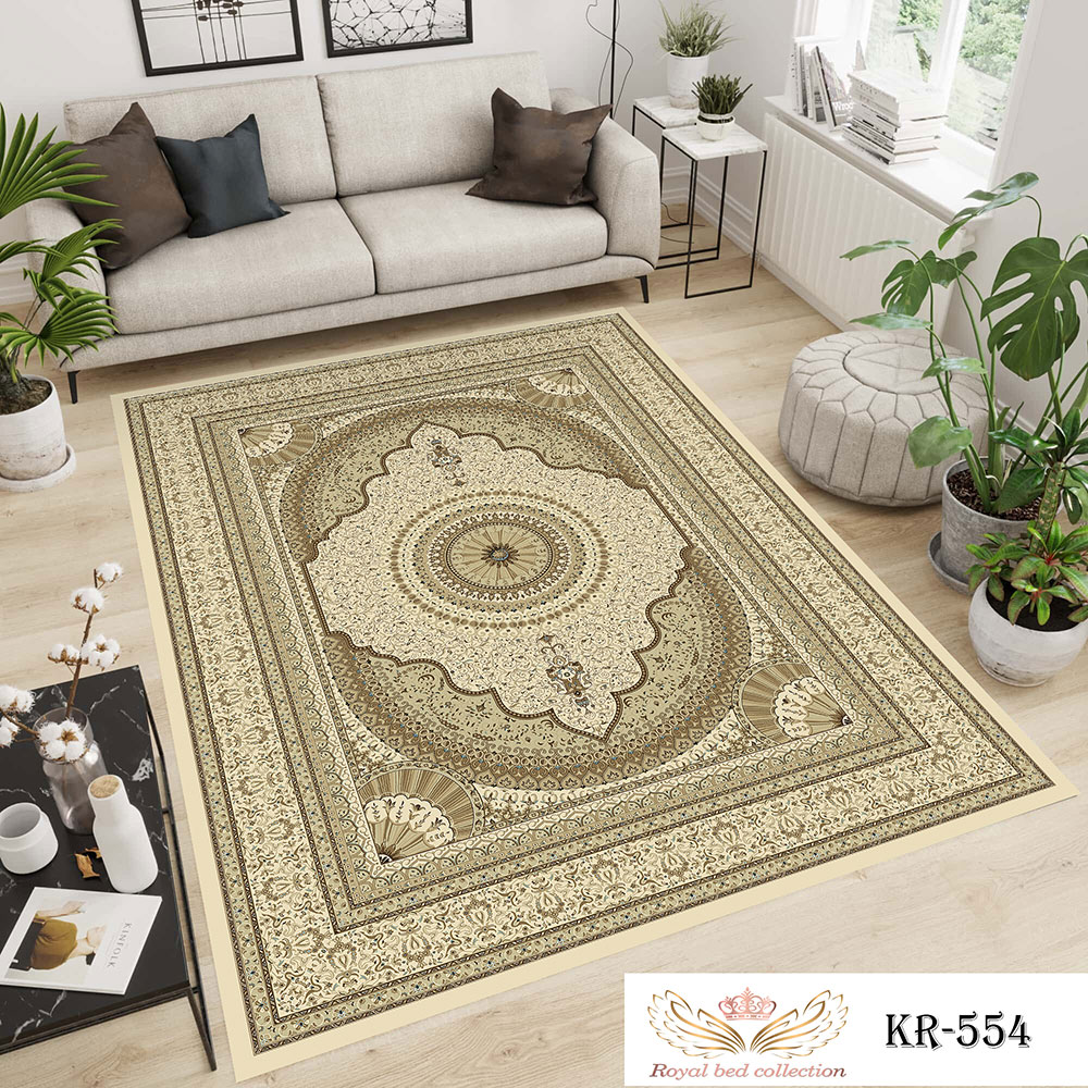 روفرشی کشدار طرح فرش سنتی KR-554
