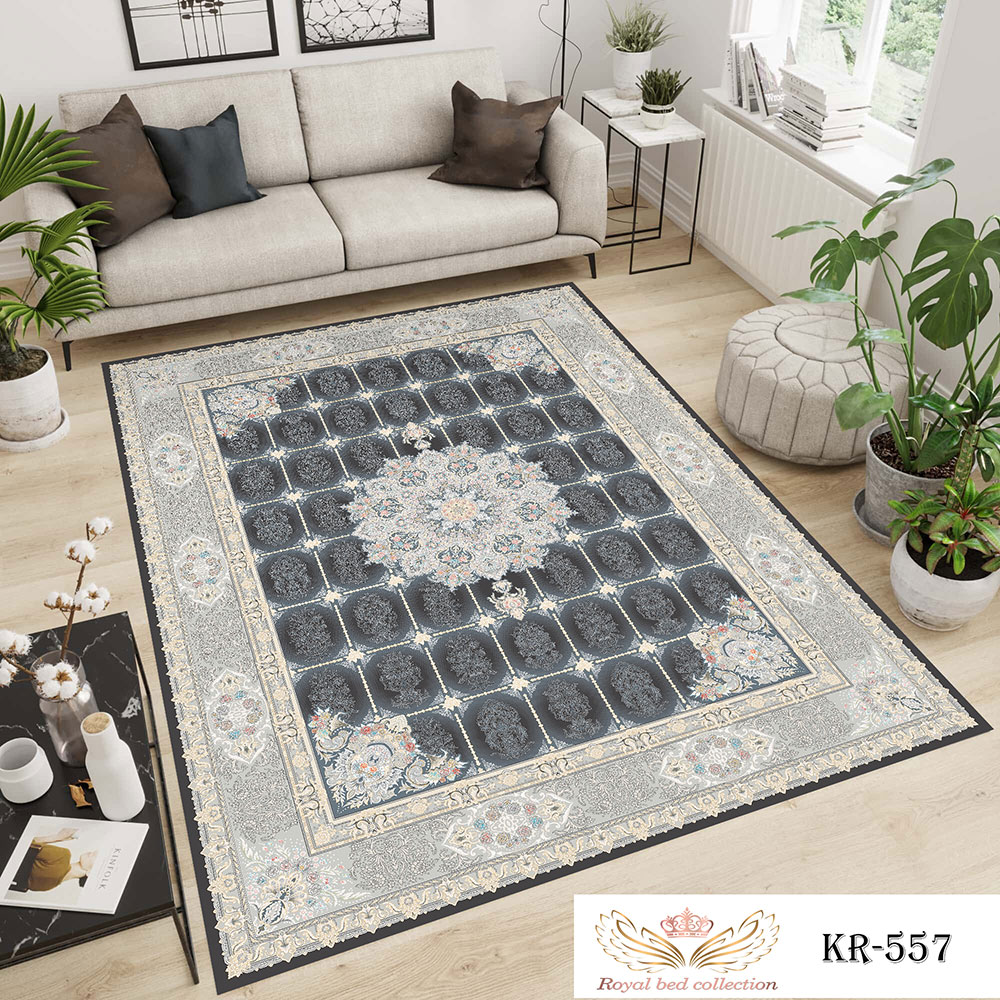 روفرشی کشدار طرح فرش مدرن KR-557