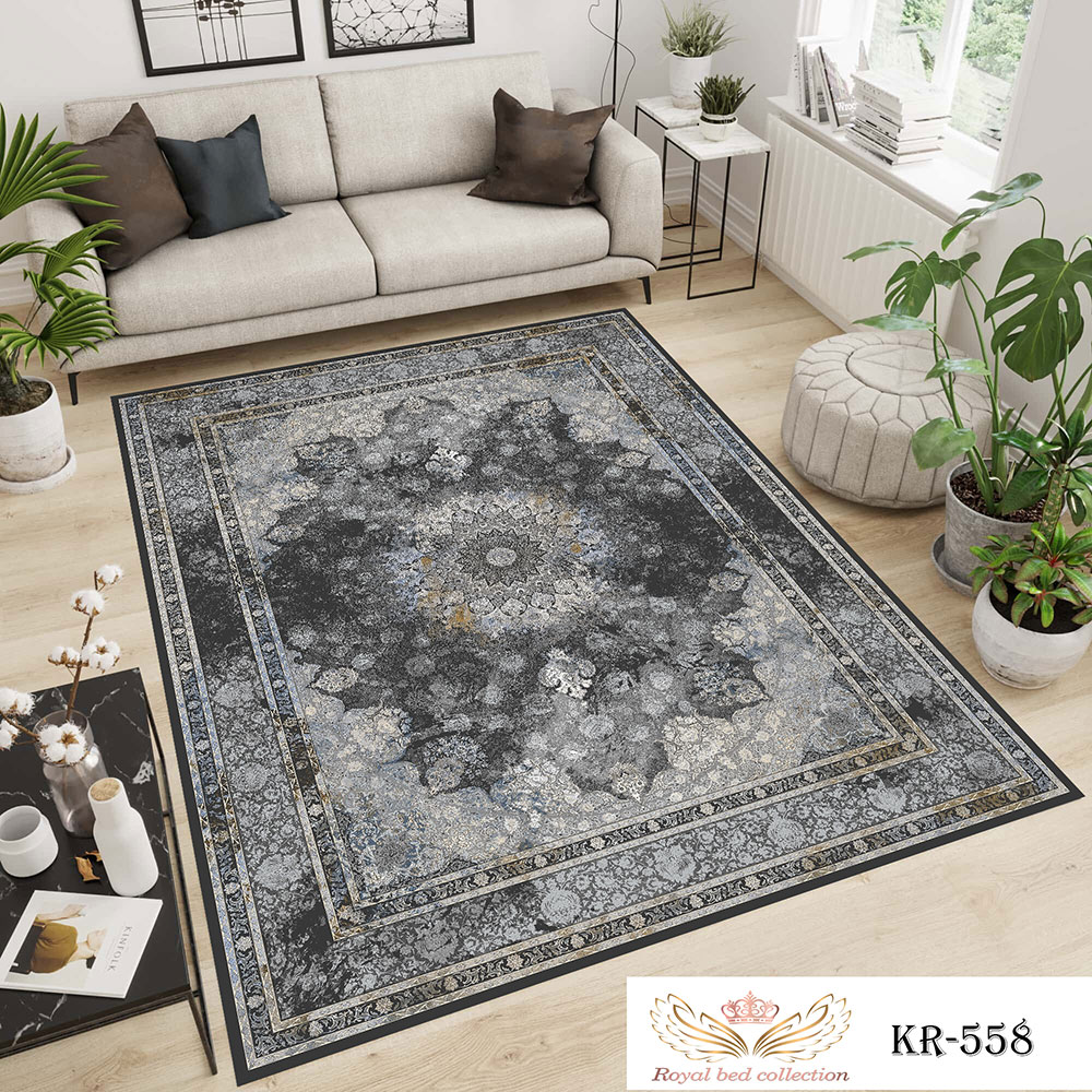 روفرشی کشدار طرح فرش مدرن KR-558