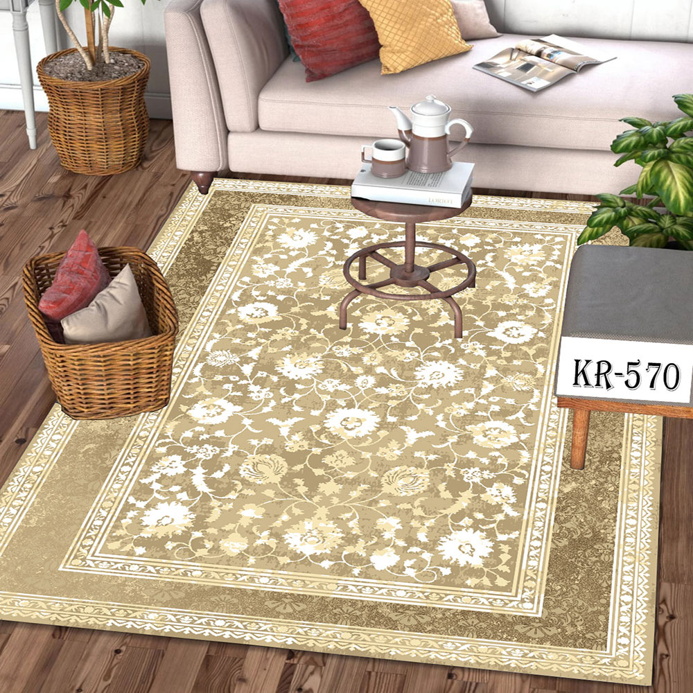 روفرشی کشدار طرح افشان طلایی KR-570