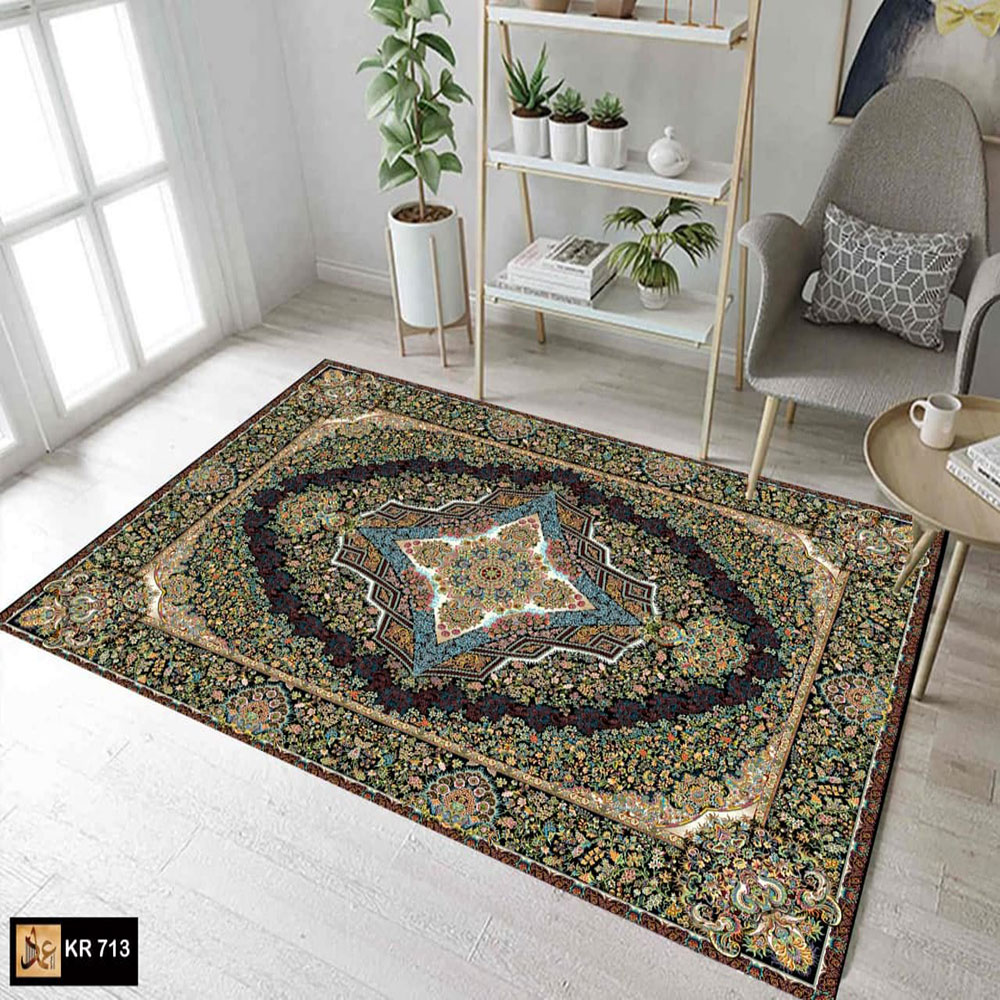 روفرشی کشدار طرح فرش دستبافت KR-713