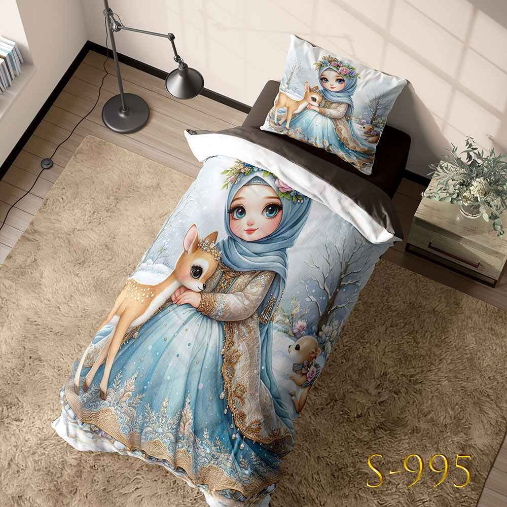 روتختی دخترانه طرح دختر محجبه S-995